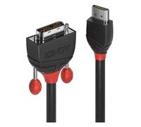 Câble adaptateur LINDY HDMI / DVI Fiche mâle HDMI-A, Fiche mâle DVI-D 18+1 pôles 3.00 m noir 36273 Câble HDMI