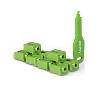 Lindy Verrous de Ports SFP (10 pièces) avec clé, Vert