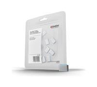 LINDY Verrouillage de port USB-C® jeu de 10 bleu fermeture à clé sans clé 40466