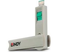 Lindy Bloqueur de port USB C, 4 pièces + clé, Vert, Sécurité