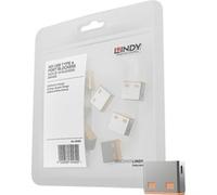 Lindy Bloqueurs de port USB A, 10 pièces, Orange, Dispositif antivol