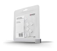 Lindy Bloqueur de port USB-C 40439 blanc sans clé jeu de 10