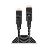 Lindy Câble 20m Micro-HDMI 4K60 Hybride Fibre Optique, Connecteurs HDMI & DVI fournis