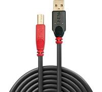 Lindy Câble USB actif 42762 - USB 2.0 A/B 15 m - Noir/Rouge