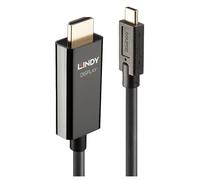 Câble de raccordement LINDY USB-C® mâle, Fiche mâle HDMI-A 10.00 m noir 43317 4K UHD Câble d'afficheur USB-C®