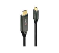 Lindy - Câble adaptateur - 24 pin USB-C mâle pour HDMI mâle - 2 m - blindé - noir - rond, support 8K60Hz (7680 x 4320)