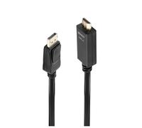 Câble adaptateur LINDY DisplayPort / HDMI Fiche mâle DisplayPort, Fiche mâle HDMI-A 3.00 m noir 36923 Câble DisplayPort