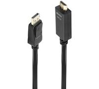 Câble adaptateur LINDY DisplayPort / HDMI Fiche mâle DisplayPort, Fiche mâle HDMI-A 3.00 m noir 36923 Câble DisplayPort