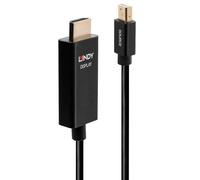LINDY Câble actif Mini DisplayPort vers HDMI avec HDR, 2m