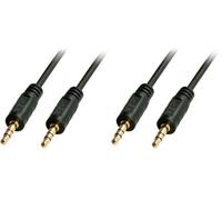 LINDY Câble audio Premium 2 x jack mâle 3,5mm, 2m (Lot de 2)