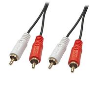 LINDY Câble audio Premium 35661 – 2x RCA mâle vers 2x RCA mâle, 2 m noir