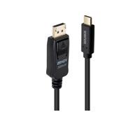 Lindy - Câble adaptateur - 24 pin USB-C (M) pour DisplayPort (M) - DisplayPort 1.2 - 1 m - support pour 4K60Hz (3840 x 2160), prise en charge HDR - noir