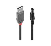 Lindy - Câble d'alimentation USB - DC jack de 5,5 x 2,5 mm mâle pour USB (alimentation uniquement) mâle - 1.5 m - noir