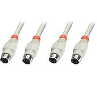 LINDY Câble de Connexion PS/2 m/m, 2m (Lot de 2)