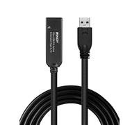 LINDY Câble d'extension actif USB 3.0 type A vers C, 10 m, connexion USB longue distance, PC, Mac, ordinateurs portables, MacBook, tablette, smartphone, PS5, casque VR, imprimante, webcam, lecteur