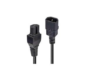 Lindy Câble d'extension conditionné à chaud IEC C14 vers C15 Câble d'alimentation 1 m