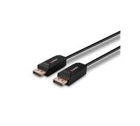 Lindy Câble DisplayPort 2.0 38521 Noir 10m, 7680x4320 60Hz, Contacts Or, Bande Passante 40 Mo/s, Taux Transfert 24 Gbit/s, Rayon Courbure 5cm