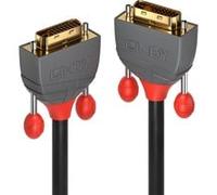 Câble de raccordement LINDY DVI Fiche mâle DVI-D 24+1 pôles, Fiche mâle DVI-D 24+1 pôles 10.00 m noir 36226 Câble DVI