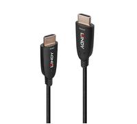 Lindy Câble HDMI mâle-mâle 50 m fibre optique hybride noir 8K60Hz 4K120Hz