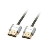 Lindy Câble HDMI Slim, compatible HDMI 2.0 Ultra HD, Ethernet CROMO®, type A/A, 1m