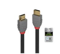 LINDY - Câble HDMI 2.1 Anthra Line 1 Mètre avec Ethernet, High Speed 4k@60Hz HDMI 2.1 10k@120Hz 3D 1080p HDCP 2.3 144Hz HDR, ARC, CEC, ATC TV OLED, PC, PS4, PS5, Xbox One, Blu-Ray, Barre de Son