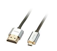 Lindy Câble HDMI vers Micro HDMI CROMO Slimline 4K@60Hz 18G 3D HDCP 2.2 ARC CEC 2 mètres