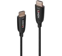 Lindy Câble HDMI mâle-mâle 50 m fibre optique hybride noir 8K60Hz 4K120Hz