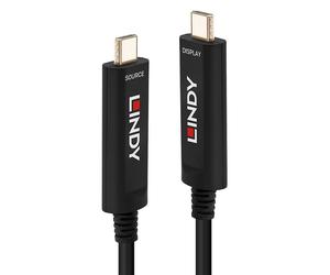 Lindy Câble Hybride Fibre Optique USB Type C Vidéo, 15m, Audio / vidéo uniquement
