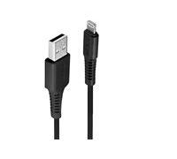- Câble Lightning - Lightning mâle pour USB mâle - 2 m - noir - sans halogène