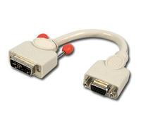 Lindy - Câble moniteur DVI-A mâle à HD-15 femelle 20cm