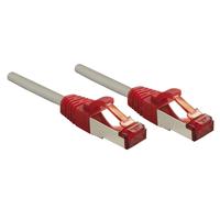LINDY Câble patch Cat6 CrossOver S/FTP grau/rot 3.00m