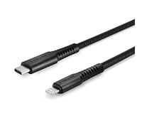 Lindy Câble USB Type-C vers Lightning 31288 - renforcé, USB 2.0, charge et synchro 3 m noir