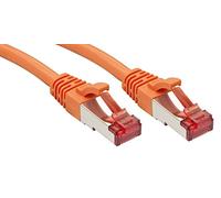 Lindy Câble réseau RJ45 47807 - CAT 6 S/FTP 1,00 m orange avec cliquet d'encastrement