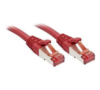Lindy Cordon de raccordement RJ45 (M)-RJ45 (M) Cat6 S/FTP PiMF 10 m moulé rouge sans crochet
