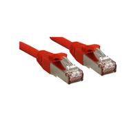 Lindy Câble Réseau Cat.6 S/FTP Rouge 0.5m - Bande passante 250MHz, Connecteurs Plaqué Or, LSZH - Référence 45621