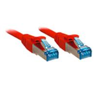 Lindy Câble patch RJ45 Cat.6A S/FTP cuivre LSOH 500MHz mâle-mâle Rouge 0,5 m