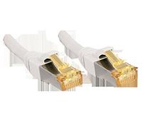 Lindy Câble réseau RJ45 47323 – S/FTP Cat6a (brut Cat7) 600 MHz Cuivre 1,5 m blanc LSOH