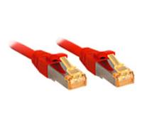 Lindy Câble réseau 47290 RJ45 S/FTP cuivre LSOH 600 MHz 0,3 m rouge