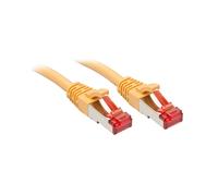 Lindy Câble Réseau Cat6 S/FTP (S-STP) RJ45/RJ45 2m Jaune - Bande passante 250MHz - Contacts Or - 1GBase-T(X) - AWG27