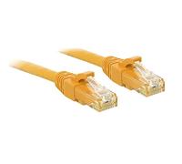 LINDY 48063 RJ45 Câble réseau, câble patch CAT 6 U/UTP 2.00 m jaune avec cliquet d'encastrement 1 pc