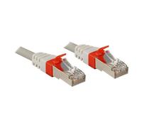 - Cordon de raccordement - RJ-45 (M) pour RJ-45 (M) - 2 m - Paire torsadée blindée (SSTP) - CAT 6a - moulé, bloqué - gris