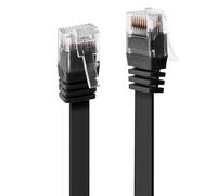 - Cordon de raccordement - RJ-45 (M) pour RJ-45 (M) - 1 m - UTP - CAT 6 - moulé, plat - noir