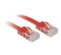 Lindy Câble réseau plat Patch Cat.6 U/UTP cuivre Rouge 0,3 m