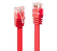 Lindy Câble réseau Plat Patch Cat.6 U/UTP, cuivre, Rouge, 1m