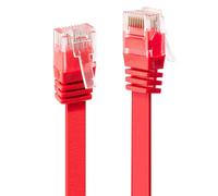 Lindy Câble réseau Plat Rouge Cat.6A U/UTP, 0.3m