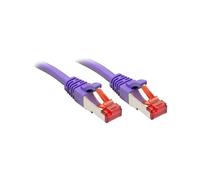 Lindy Câble Réseau RJ-45 Cat.6 S/FTP (S-STP) 0.5m Violet, 250MHz, Contacts Or, 1GBase-T(X), AWG27, Blindage Connecteur