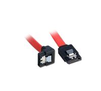 Lindy Câble SATA Interne 33456, 0.50m, Rouge, Connecteurs 7-Pin avec Verrouillage, Compatible SATA III, Rétrocompatible SATA II/I