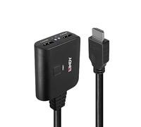 - Répartiteur HDMI - HDMI, Micro-USB de type B (alimentation uniquement) pour HDMI femelle - 50 cm - noir - support pour 4K60Hz (3840 x 2160), prise