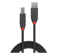 LINDY Câble USB A/B Anthra Line USB 2.0 10 m 480 Mbps Noir - 10 ans de garantie