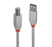 Lindy Câble USB 2.0 Type A vers B, Anthra Line, Gris, 1m